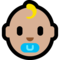 Baby - Medium Light emoji on Microsoft